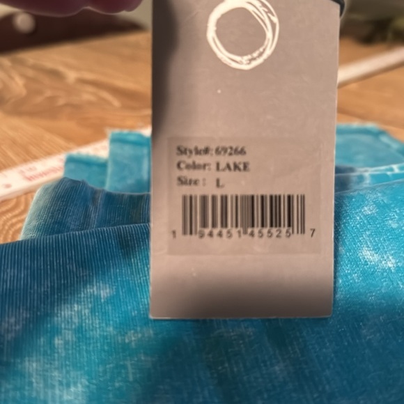 NEW HABITAT Pull on terry cloth pants Womens L turquoise blue Beach loungewear - Picture 10 of 15